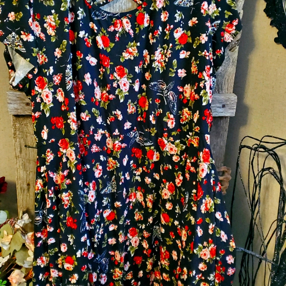 Moth & rose strappy dress